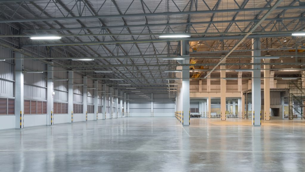 vista interior bodega industrial